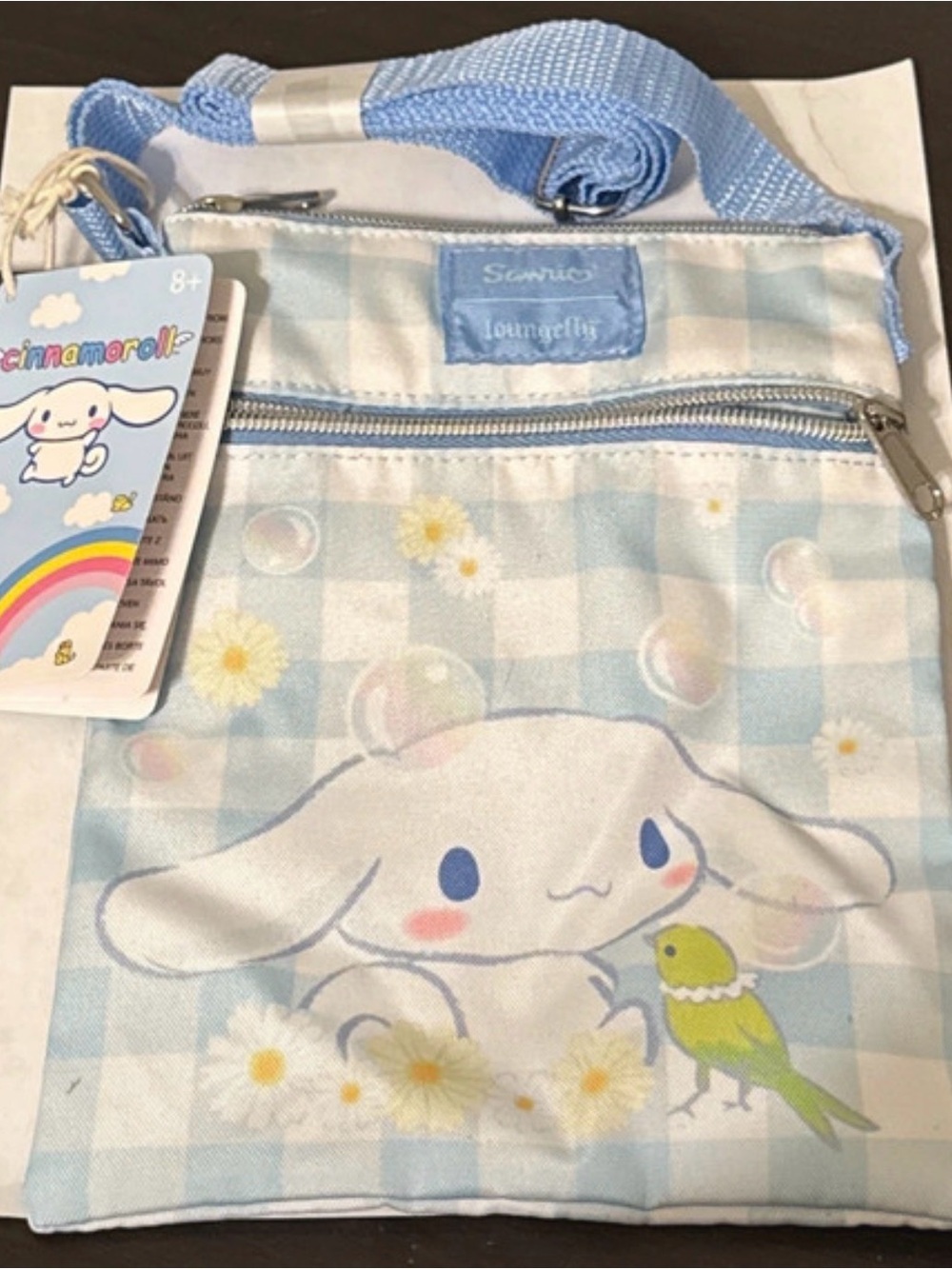 NWT Loungefly Sanrio Cinnamoroll Pastel Blue & White Crossbody